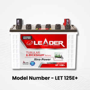 Leader E rickshaw Battery LET 125 E+ | 12 Month Warranty