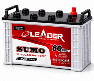 Leader LDJST-18500 | Short Tubular | Inverter Battery | Warranty 60 (30+30*) Months for Home & Office