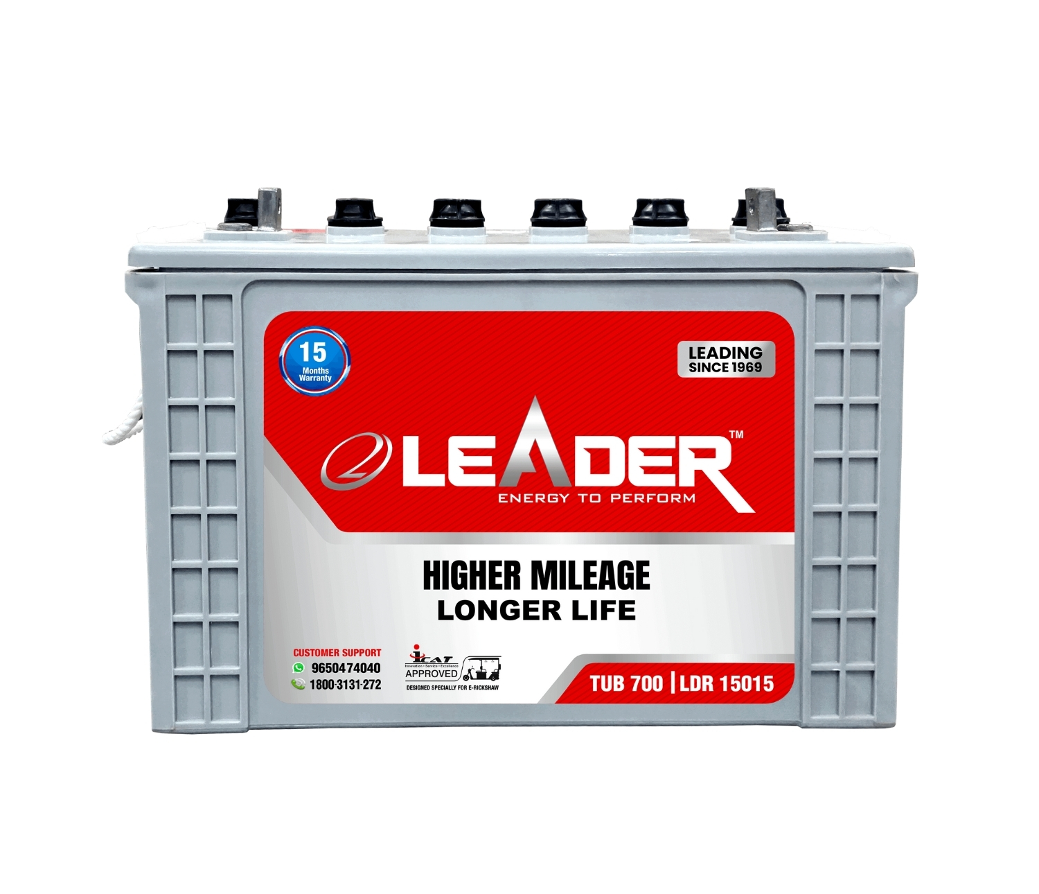 Leader E rickshaw Battery TUB 700 | LDR 15015 | 15 Month Warranty